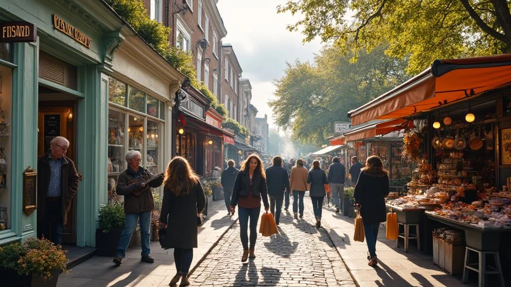 Marché de Portobello à Notting Hill, Londres, ambiance locale colorée et vintage à visiter en 3 jours